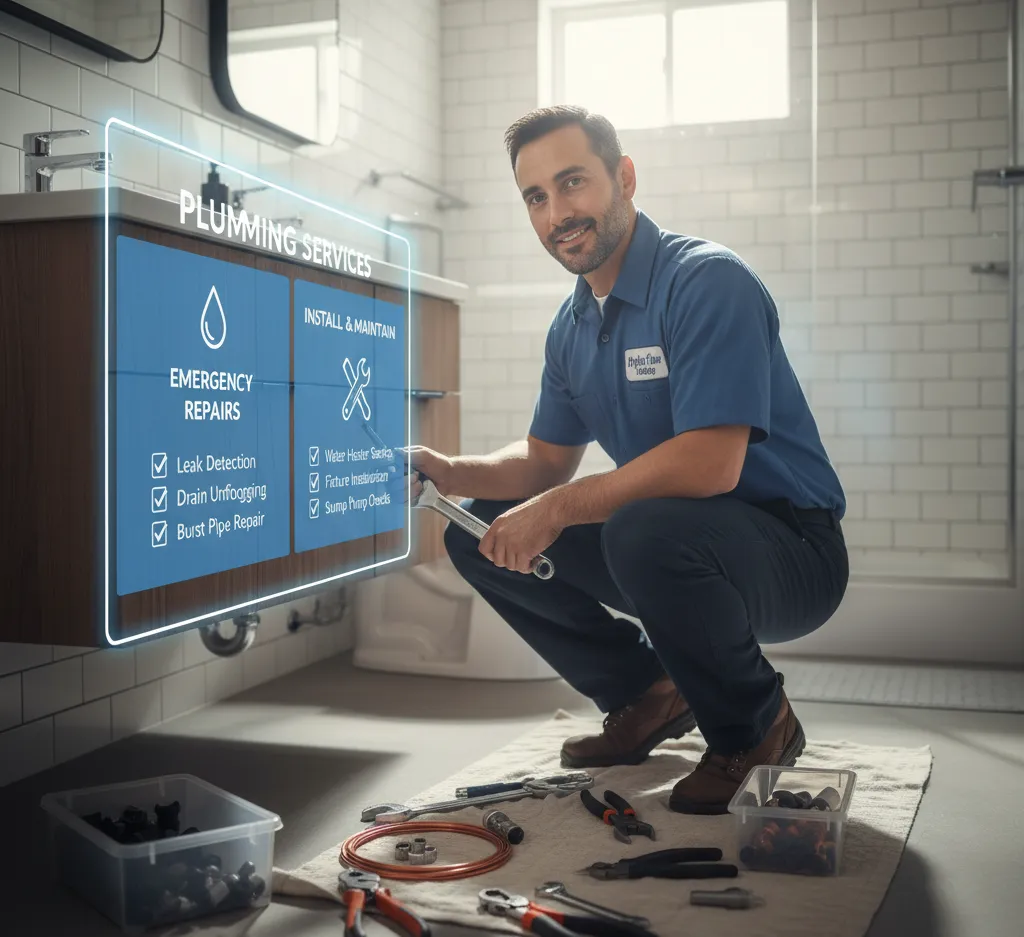 Licensed plumber repairing pipes in a Denver, CO home